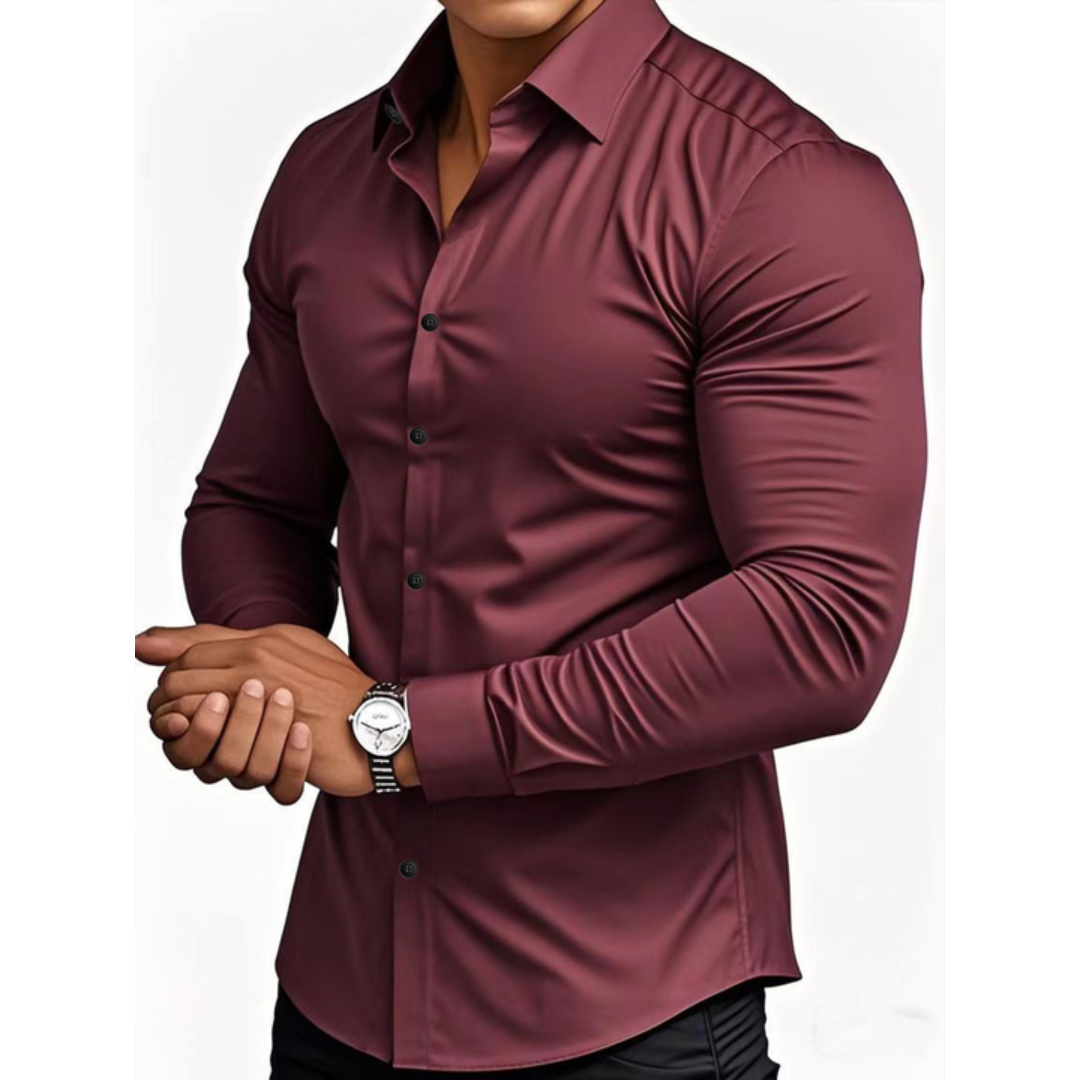 Icone™ ClassicPolo – Klassisk langærmet polo med knapper til mænd