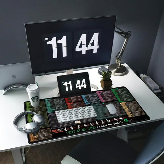 KeyMat™ – Skrivebordsmåtte med tastaturgenveje – Pletafvisende & skridsikkert design